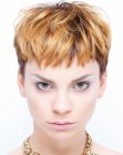 Punk inspired pixie with very short clipper cut sides