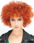 Orange hair with tiny curls and an afro feel