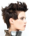 Fun and easy to wear short hair with punk elements