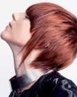 Short red hair with bold textured sides