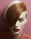 Short hairstyle with two colors and an undercut