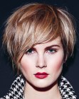 Classy short hair with feathery texture