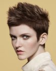 Pixie cut with volume and bed-head styling