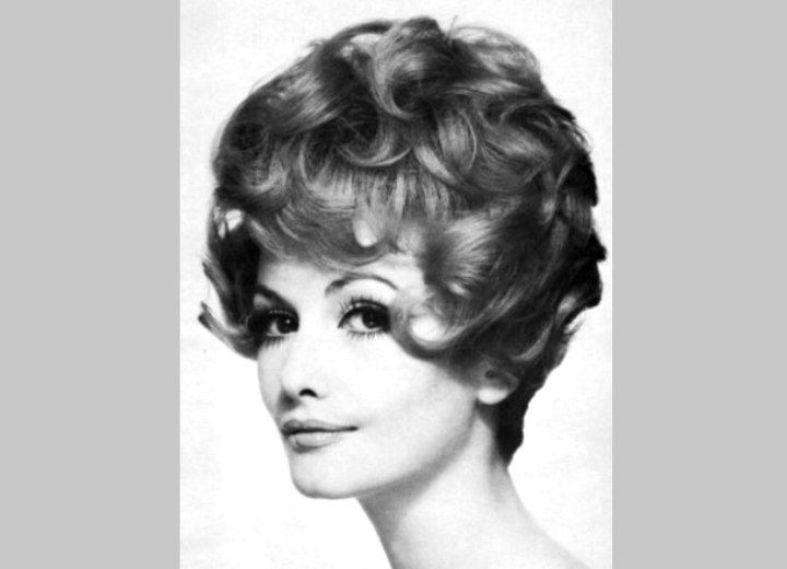 bubble or bouffant hairstyle