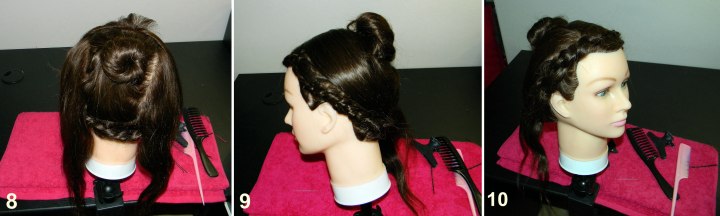 hairline braid with bun