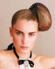 Retro updo with netted hair