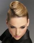 Smooth updo for a black tie event