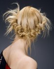 Hairstyle for a wedding or cocktail party