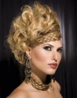 1920s or 1930s updo with high volume and braided elements