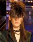 hair styled in pieced sections