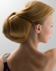 Updo with a knot at the nape