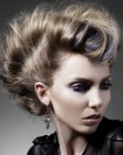 Updo for hair with undercut sides