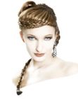 Hairstyle with a crown of braids