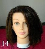 Front view of a long bob after blow drying