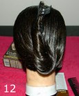 Clip the hair up to avoid color staining