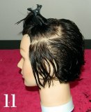 Hair cut with a longer front area
