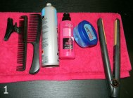 Tools and hair products to create a high volume ponytail