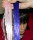 Colored clip-in hair extensions