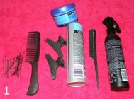 Tools and hair products for a sophisticated chignon