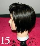Side section of a short bob