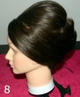 Chignon with a sleek effect