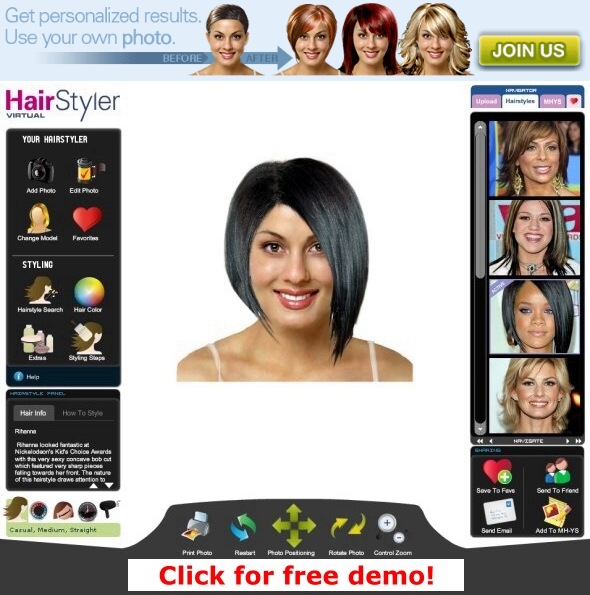 virtual hairstyler for celebrity hairstyles
