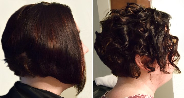 Short hair with curls makeover