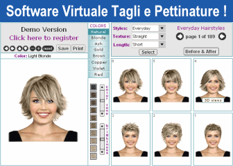 virtuale tagli e pettinature