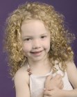 little girl with spiraling curls