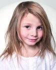 Long hairstyle with layers for little girls