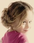 Easy to make soft updo for young girls