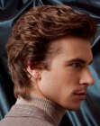 Longer wavy hairstyle for men