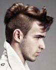 1920s inspired haircut with short sides for men