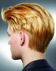 Haircut with undercut sides for men