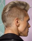 Punky male haircut with Mohawk elements
