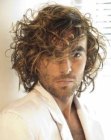long curly men's hairstyle image