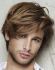male hairstyle with fringe