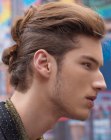 Updo hairstyle for men