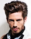 Male hair with stylish volume