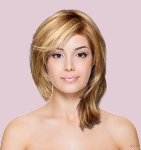 Haircut app - Blonde over the shoulders hair