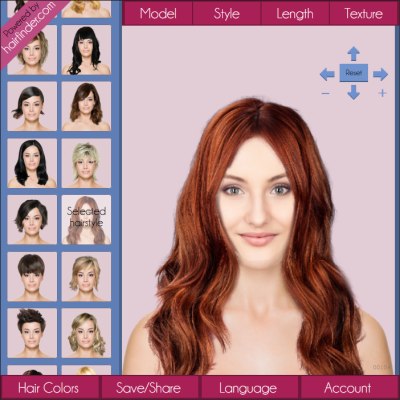 Simulador de cabelo online