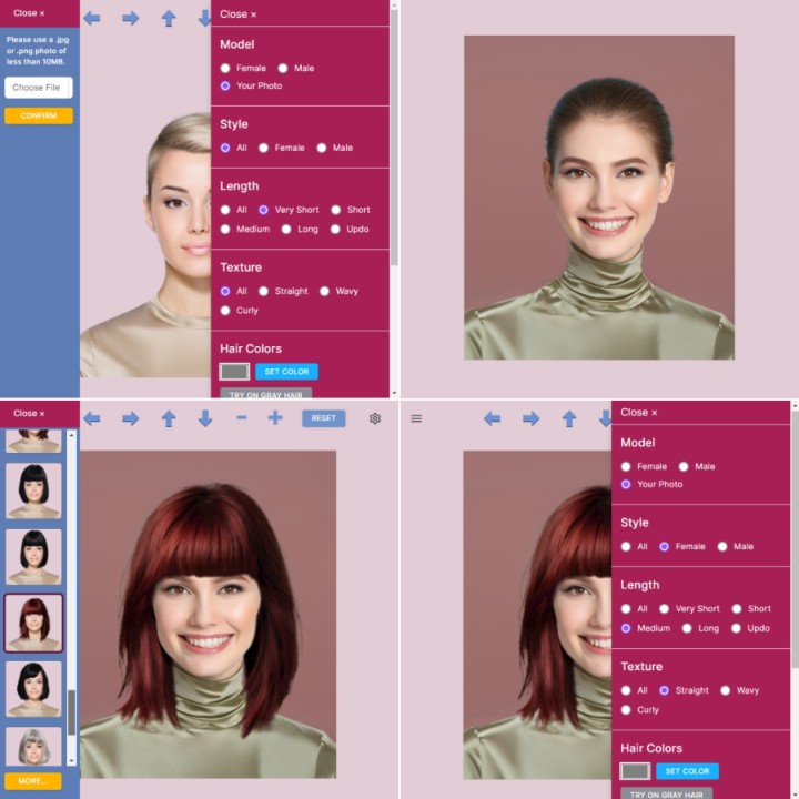 App til at prøve forskellige frisurer på et billede af dig selv