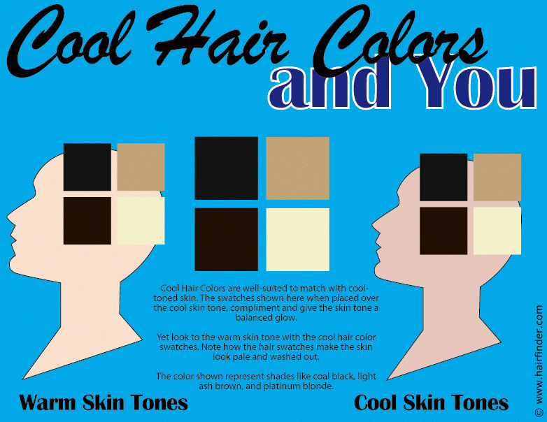 cool hair colors If the individual has a cool skin tone – his or her skin