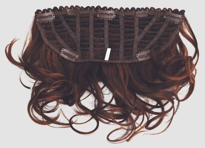 Balmain hair extensions with a clip system