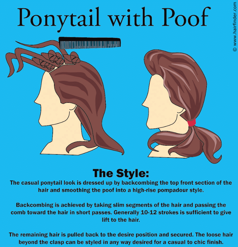 The poof ponytail is pretty easy to achieve, provided you can get