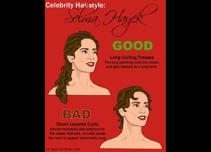 Good and bad hairstyles for Selma Hayek