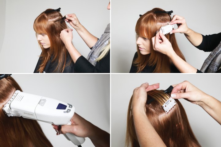How to apply Système Volume hair extensions