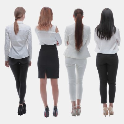 The back of different women