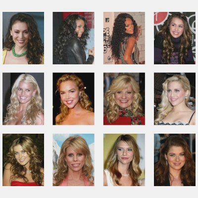 Celebrities with curly hair