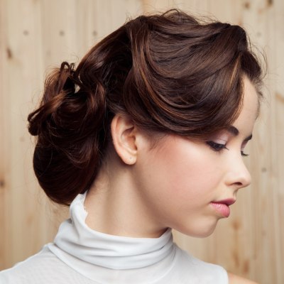 French braid with a chignon
